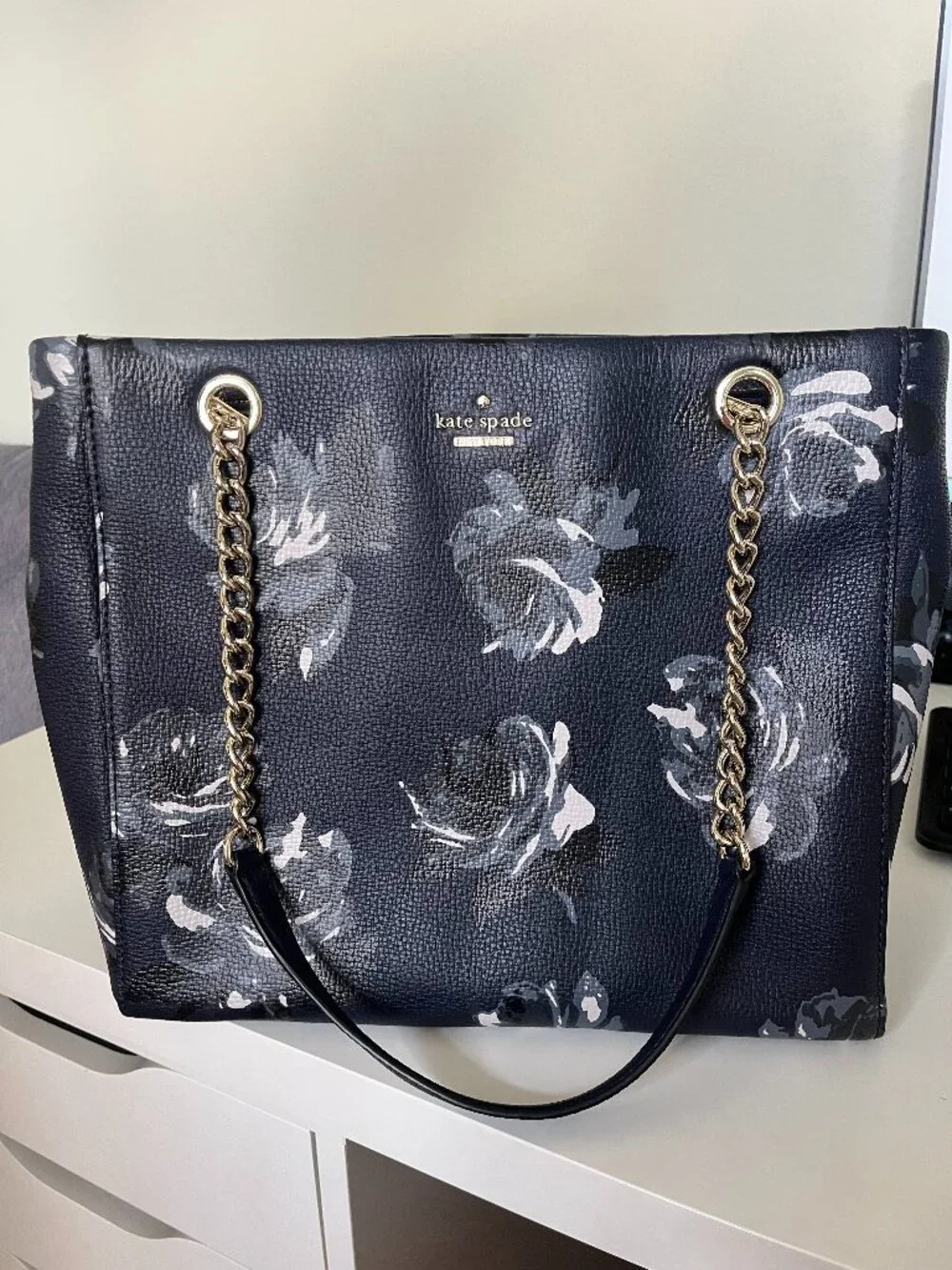 Kate Spade Willis Brair Lane Night Rose Navy Purse